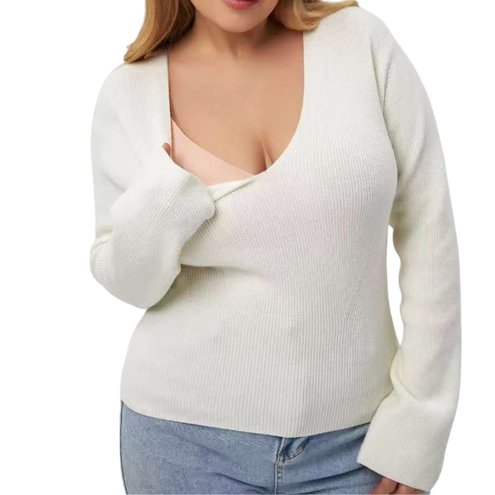 Elegant Deep V Bra – Natural Lift & Bust Shaping
